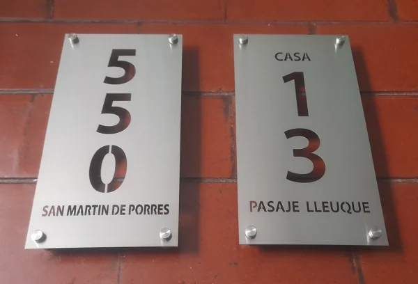 Numeros Acero Inoxidable 10