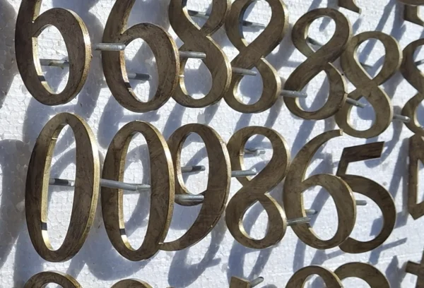 Numeros Acero Inoxidable 24